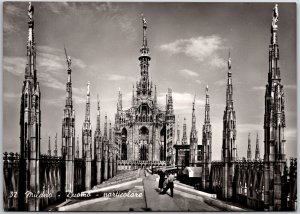 Milano Duomo Particolare Milan Italy Real Photo RPPC Postcard