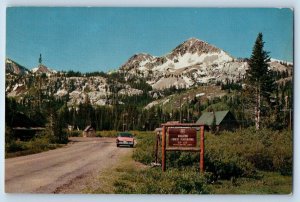 1960 Brighton Utah Postcard Beautiful View Majestic Rim Downtown Salt Lake City