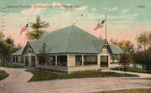 Vintage Postcard 1916 Dancing Pavilion Robinson Park Fort Wayne Indiana VSC Pub.