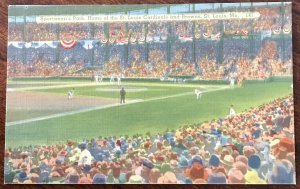 US Unused Linen Postcard Sportsman’s Park Home of St Louis/Browns MO LB