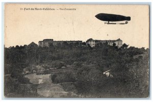 c1910 Overview Fort Du Mont-Valerien Paris Suburb France Air Dirigible Postcard