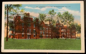 Vintage Postcard 1907-1915 St. Joseph's Hospital, Bloomington, Illinois (IL)