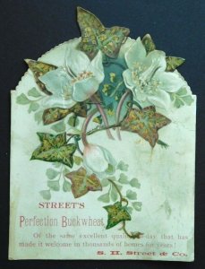 Die Cut S.H. Street & Co Perfection Buckwheat Victorian Trade Card #1   C4