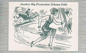 Vintage Arcade Card Humour Another Promotion Scheme Fails