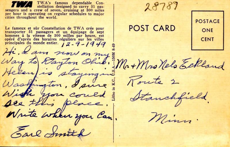 TWA - Constellation in Flight