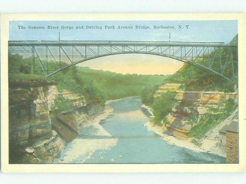 Unused W-Border BRIDGE SCENE Rochester New York NY HJ0204