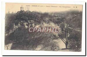 Paris (19th) Old Postcard Buttes Chaumont Panoramic view