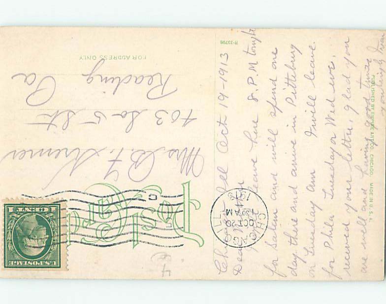 Divided-back HOTEL SCENE Chicago Illinois IL AE2110