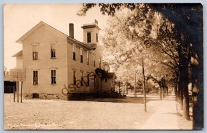 K51/ Edmore Michigan RPPC Postcard c1910 Public School Building  92