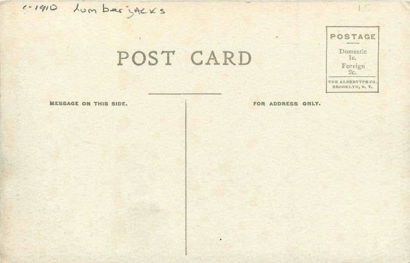 c1910 Flagstaff Arizona Lumberjacks Pine Forests Hock Postcard 25-2268