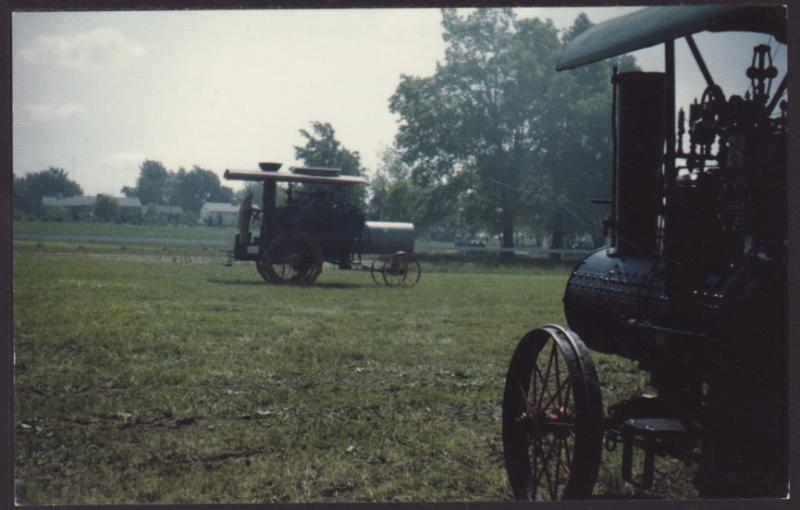 Steam Powered Farm Equipment Postcard