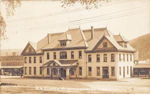 St Johnsbury VT  Railroad Station Train Depot 1914 RPPC Real Photo Postcard