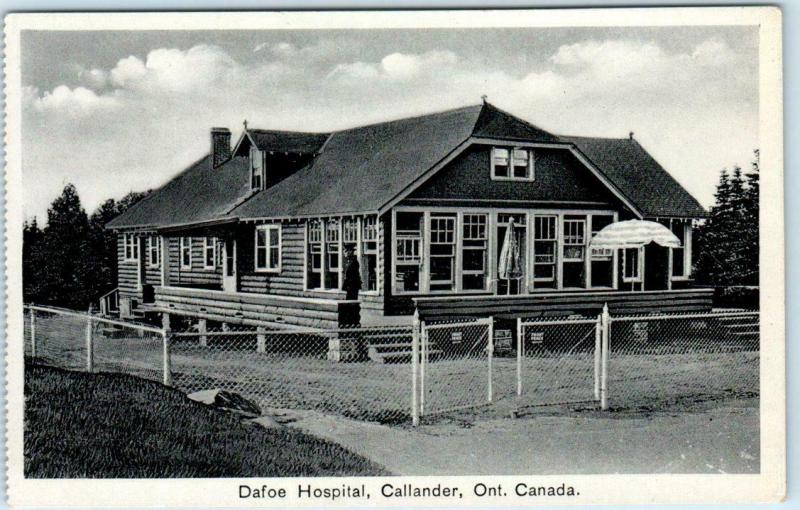 CALLANDER, ONTARIO Canada  DAFOE HOSPITAL for Dionne Quintuplets c1930s Postcard