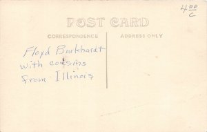 J7/ Illinois RPPC Postcard c1920 Automobile Passenger Burkhardt184