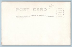 At Sioux Point Canada Postcard red Indian Lodge c1940's Vintage RPPC Photo