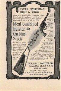 1903 Holster Carbine Stock Billiards Table Mfg. Co. Original Print Ad 2T1-47