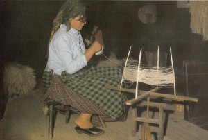 Portugal Women Crafts Wool Sewing Reiling A Skein Postcard