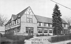 Montrose Pennsylvania 1950s Postcard Montrose Inn Hotel