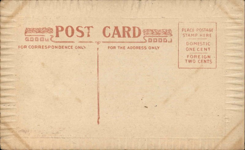 Fancy Man Spies Nude Woman Skinny Dipping COMIC Old Postcard