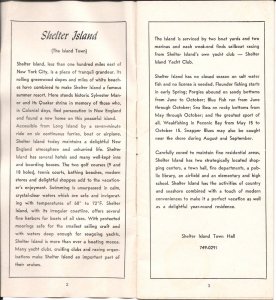 Early Map and Chamber Brochure of Shelter Island, N.Y.