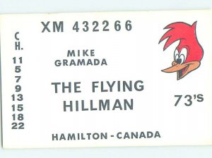 Pre-1980 RADIO CARD - CB HAM OR QSL Hamilton Ontario ON AH2053