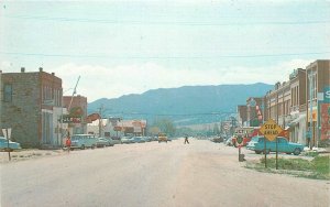 Postcard 1960s Montana Boulder Jefferson County autos Street Scene 23-13148