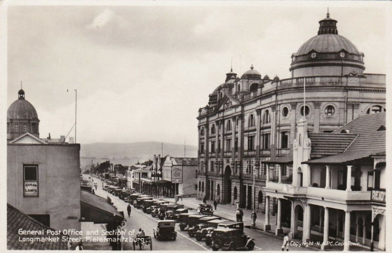 South Africa Petermaritzburg Longmarket Street Post Office Real Photo sk1793a