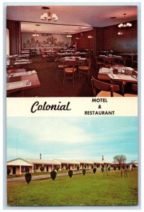 c1950's Colonial Motel & Restaurant Dining Cottages Morrilton Arkansas Postcard