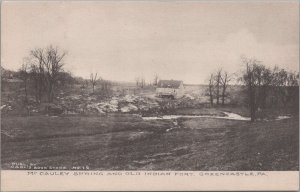 Postcard McCauley Spring and Old Indian Fort Greencastle PA