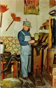 Broom Making Shop Harold Warp Pioneer Village Minden Nebraska Postcard