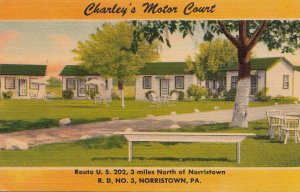 Postcard Charley's Motor Court Norristown PA #2