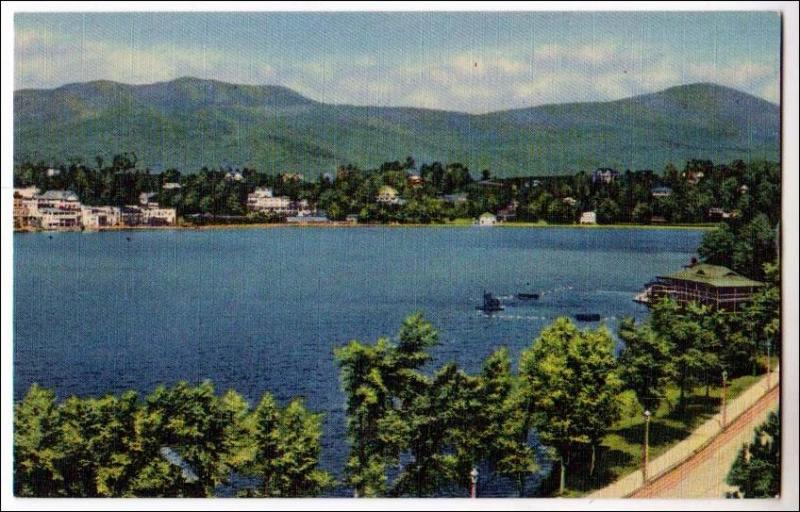 NY - Lake Placid. Mirror Lake & Village, Lake Placid Club