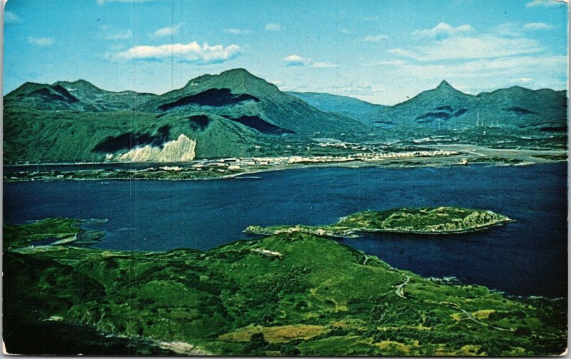 Kodiak Naval Air Station Alaska Mountains Lake Scenic Landscape Chrome Postcard 