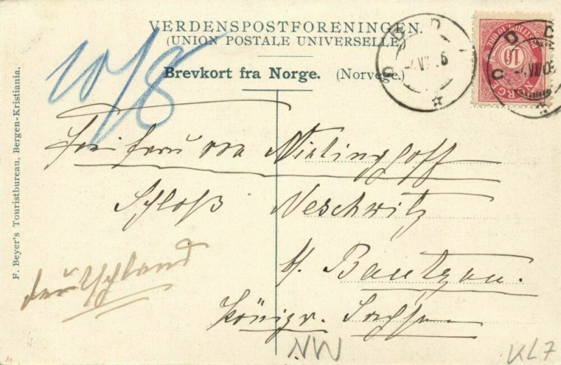 norway norge, AANDALSNÆS, Panorama (1906) Postcard