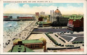 Postcard NJ Atlantic City - Marlborough-Blenheim Hotel and Lawn