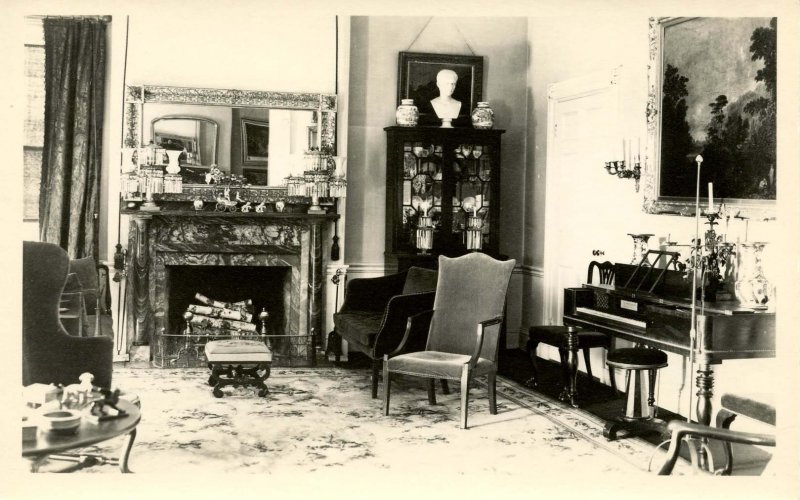 ME - Ellsworth. The Black House, Music Room    RPPC