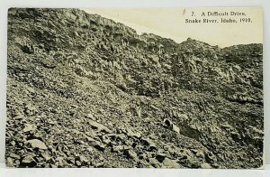 Idaho A Difficult Drive, Snake River 1910 Postcard J5