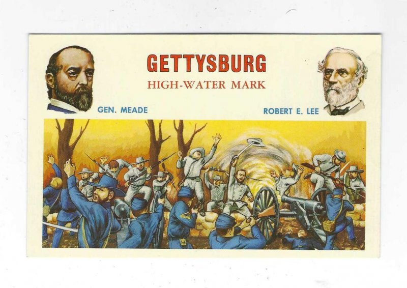 1950's/60's Gettysburg High-Water Mark Civil War Postcard