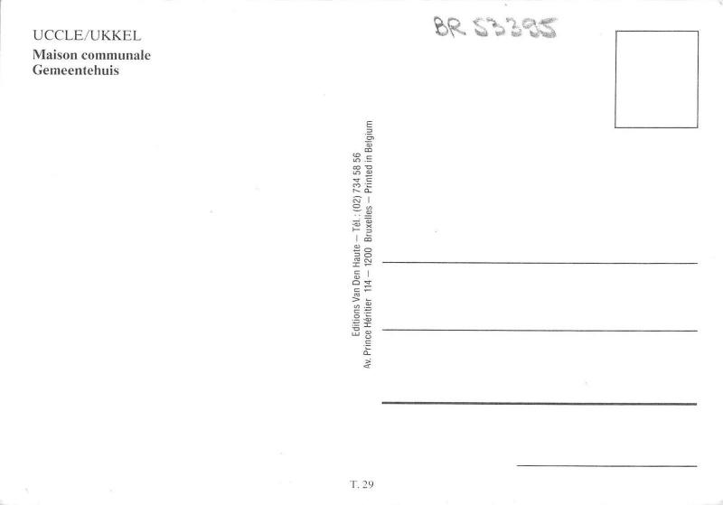 BR53395 Uccle Ukkel maison communale       Belgium
