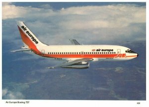 Air Europe Boeing 737 Charles Skilton Airplane Postcard