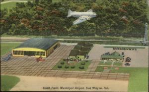 Fort Wayne IN Smith Field Municipal Airport Postcard