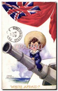 Old Postcard Fantasy Illustrator Child Fred Spurgin Canon Army