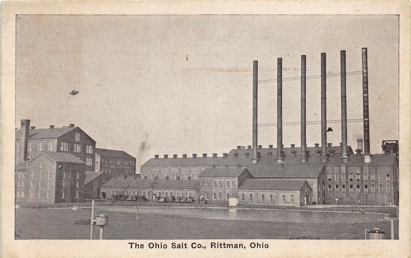 G5/ Rittman Ohio Postcard c1928 The Ohio Salt Company Factory United