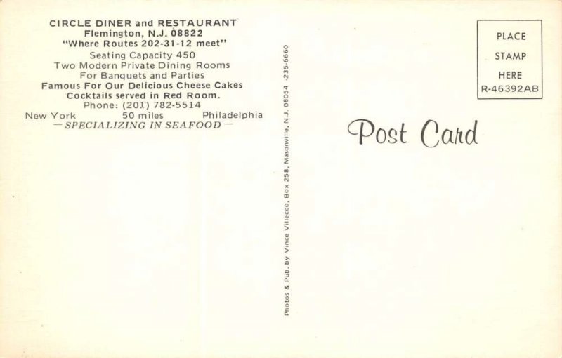 Flemington New Jersey Circle Diner & Restaurant, Multi-View Chrome PC U12722