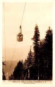 New Hampshire Franconia Cannon Mountain Aerial Tramway Real Photo