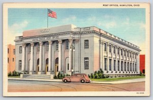 Hamilton Ohio~US Post Office~Six Corinthian Columns In Front~Vintage Linen PC