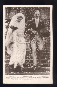 r3643 - Lady Rachel Cavendish & Capt. The Hon.J.G.Stuart's Wedding Day, postcard