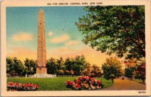 Vintage New York City Postcard  - Central Park - The Obelisk