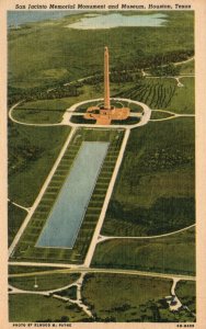 Houston TX-Texas, San Jacinto Memorial Monument & Museum Vintage Postcard