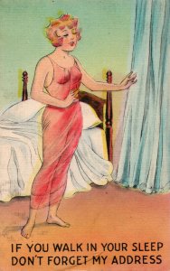 11118 Resque Sleepwalking Beauty Comic Postcard